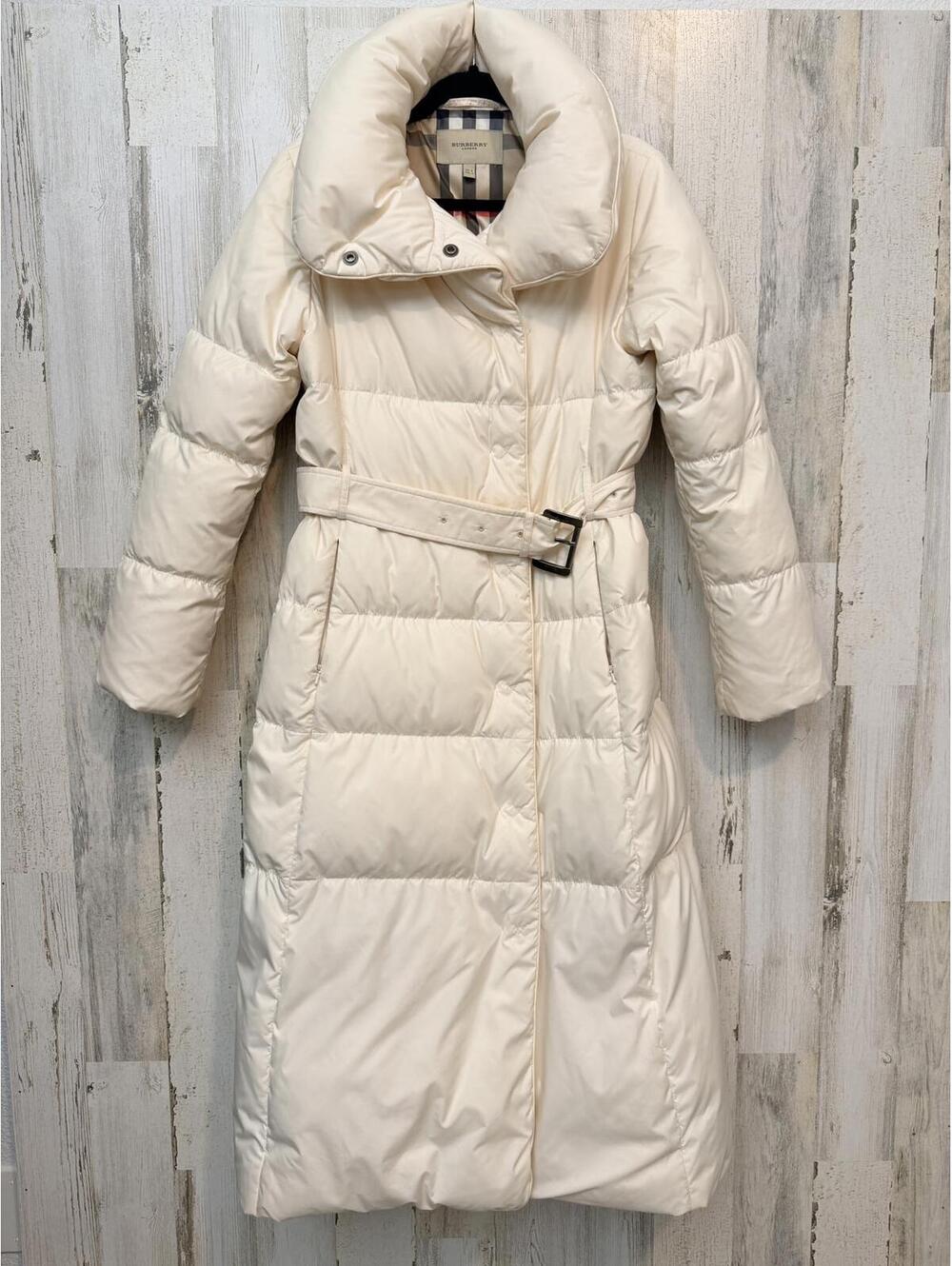 Authentic Burberry London Belted Down Puffer Coat Nova Check Women’s Jacket